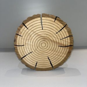 Disque décoratif en bois - Gravure laser